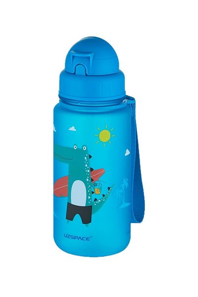 Uzspace 400 Ml Children's Water Bottle with Tritan Figure - with Straw