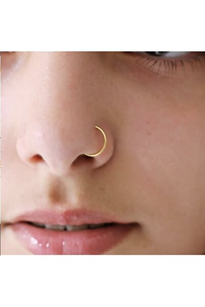 MAKSESUAR Klasik Halka Burun Hızması Gold Renk