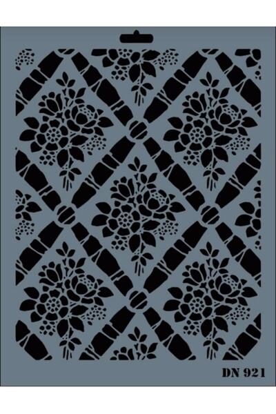 DERYA DESİNG ART قالب استنسل لبلاط الزهور St0921-25x35cm