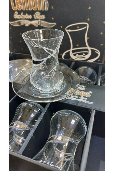 Lemons Yaprak Lux 12 Piece Gilded Stone Tea Set