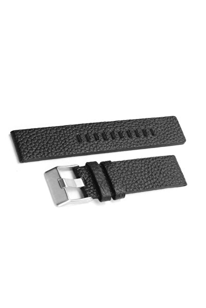 FADO Diezel Saat Uyumlu 22mm Siyah Renk Hakiki Deri Saat Kordonu