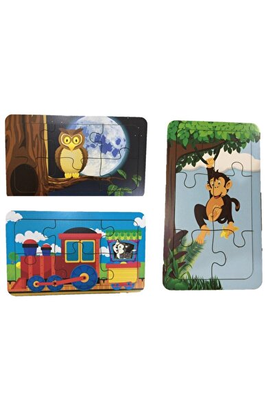 Trendy Toys Wooden Puzzle My First Puzzle 3 Pieces 6 Pieces 18x11cm