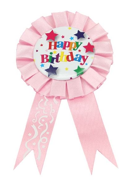 Kazanabil Happy Birthday Written Gift Birthday Party Badge Red Blue Pink