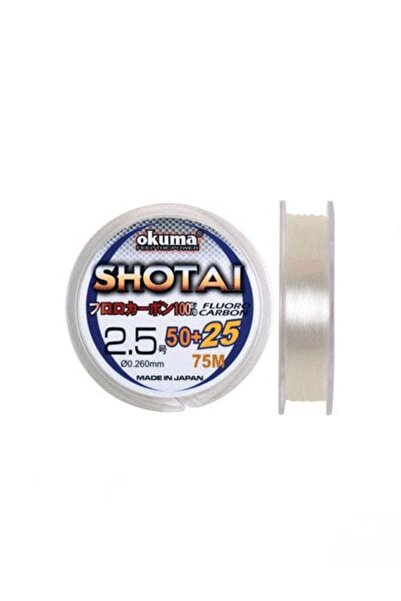 Okuma Fir de pescuit Shotai Fluorocarbon - 75 Metri 0,185 Milimetri
