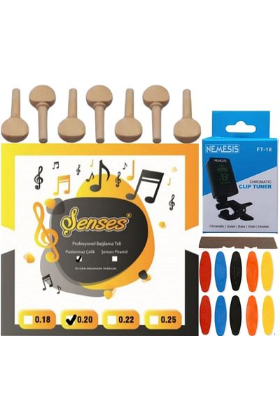 şenses müzik market Şenses 0.20 موالف سلك ربط بمقبض طويل + مثقاب Akgürgen + تروس + عتبة مجموعة من 5 قطع