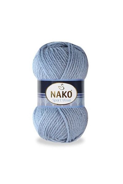 NAKO Sport Wool 11223 5 Pieces Scarf Beanie Poncho Cardigan Threads Denim Melange