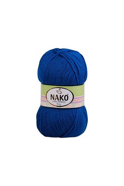 NAKO Πολυτελές Minnoş 133 5 τεμάχια πλεκτό νήμα Προσβατικό Μπλε