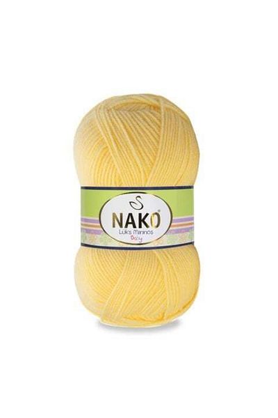 NAKO Luxury Minnoş 215 5 Pieces Hand Knitting Yarn Straw Yellow