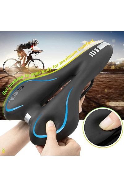 Rectus Mtb Saddle Inn Gel Reinforced Air Channel Blue Soft