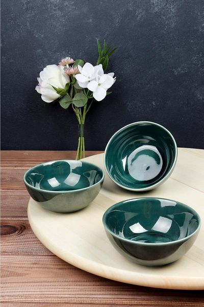 HOMENIVA 3 Porcelain Bowls - Snack and Breakfast Presentation Bowl