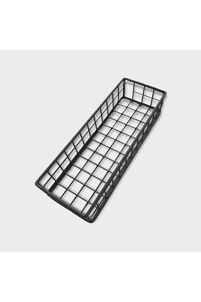 GO DEKOR Asortik Medium Size Flat Decorative Rustic Wire Basket - Single (New)