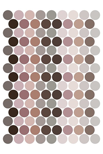 printiks 2 سم 128 قطعة مستديرة داكنة فاتحة بألوان ناعمة ملصق تغليف الهدايا هد...