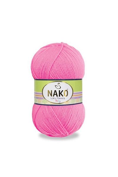 NAKO Luxury Minnoş 11158 5 Pieces Hand Knitting Thread Neon Pink