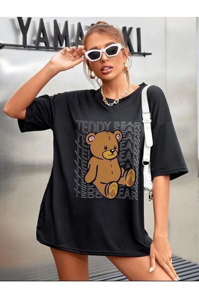 BENROMA Teddy Bear Printed Oversize Unisex T-shirt