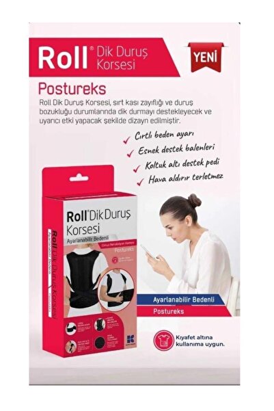 Roll Dik Duruş Korsesi Ayarlanabilir Bedenli Postureks