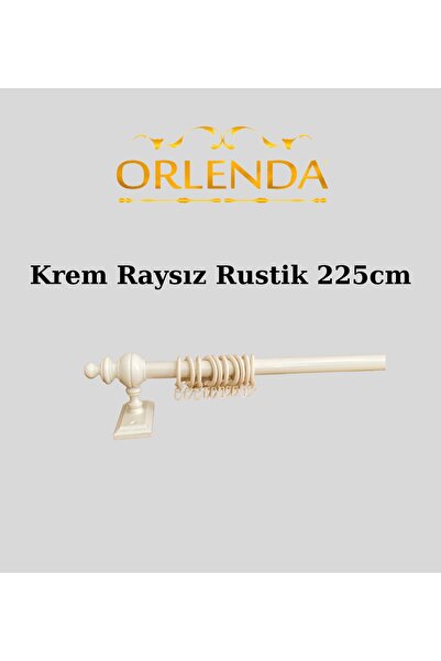 Orlenda Suport pentru perdele rustic din aluminiu cu cap din lemn, fara sina,...