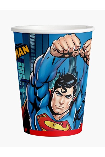 Superman Süpermen Doğum Günü Süsleri 16 kişilik Büyük Boy Afişli 50x70 Cm Doğum Günü Konsepti