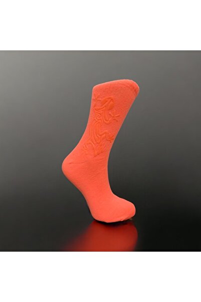 AL Bİ 90LIK Unisex Highlighter Noctilucent Lizard Patterned Socks