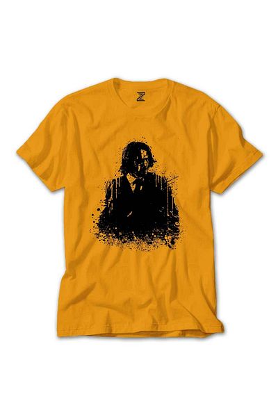 Z zepplin John Wick Chapter Silhouette Yellow T-shirt