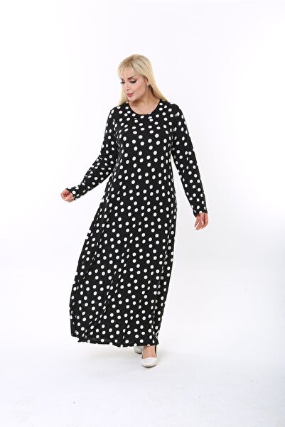 mezura tekstil Γυναικείο Plus μέγεθος μακρυμάνικο βισκόζη χτενισμένο βαμβακερό χιτζάμπ κατάλληλο μακρύ μάξι φόρεμα