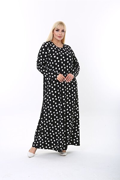 mezura tekstil Γυναικείο Plus μέγεθος μακρυμάνικο βισκόζη χτενισμένο βαμβακερό χιτζάμπ κατάλληλο μακρύ μάξι φόρεμα