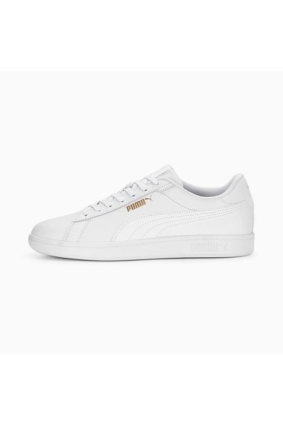 Puma Smash 3.0 L Leather White Unisex Sneaker Sports Shoes390987-01