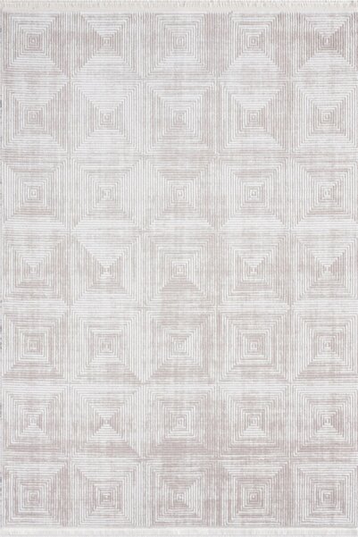 SEYRAN HALI Roma 414 Kemik Gri Modern Desen Makine Halısı