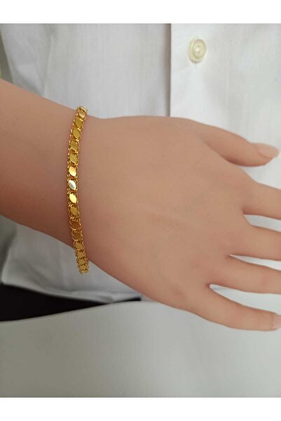 Nisanur Altın 14 Ayar Pullu Bileklik