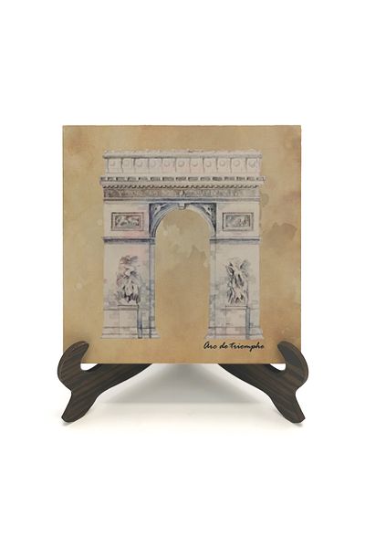 Sadrazam Επιτραπέζιο στήριγμα Zafer Jewelry Arc De Triomphe με τυπωμένο MDF