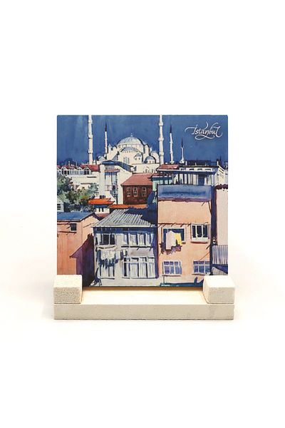 BAKSEPETE Επιτραπέζια θήκη Sultanahmet Cami με εμπριμέ φυσική πέτρα