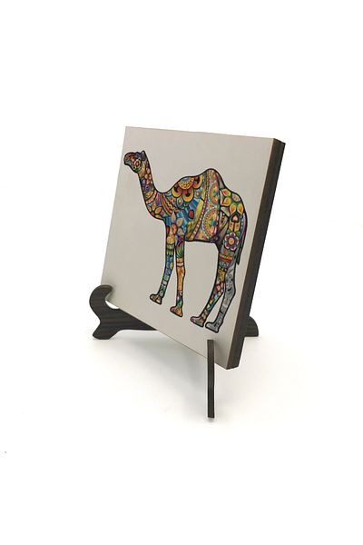 BAKSEPETE Επιτραπέζια βάση MDF με στάμπα Camel