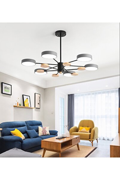 SimaAvize Ahşap Detaylı Hanging Led Avize