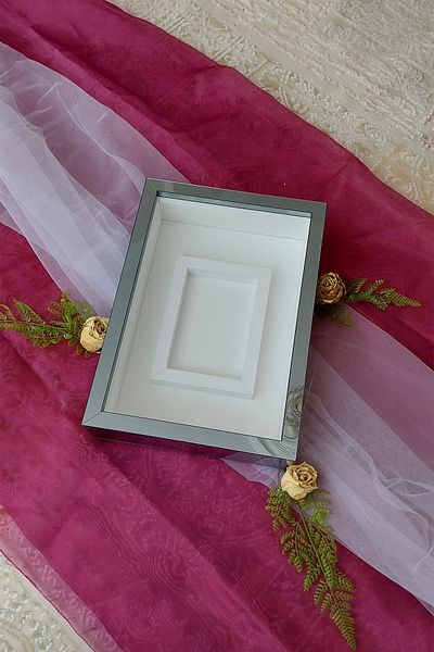 Verda Çerçeve 25x35 Cm Smoke Colored Photo Area Model Design Rose Box Memory Frame!New Model Frame!