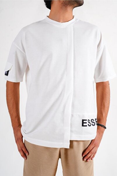 İnsane Minds Чоловіча асиметрична футболка з принтом на передній і задній частині