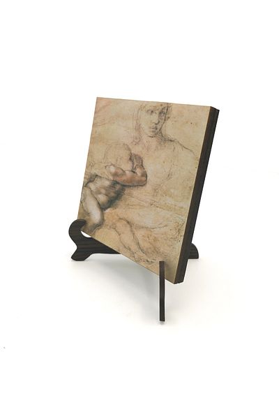 BAKSEPETE Επιτραπέζιο Μπολ Leonardo Da Vinci με τυπωμένο σχέδιο MDF