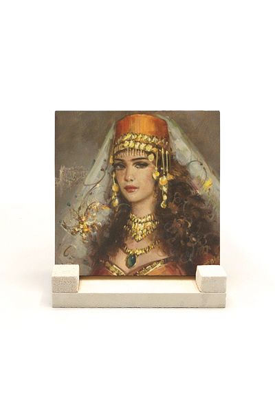 Sadrazam Οθωμανική Γυναίκα - Επιτραπέζια Φυσική Πέτρα με Σχέδιο