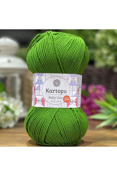 Kartopu Baby One K1391 5 Pieces Non-Pilling Baby Rope Green