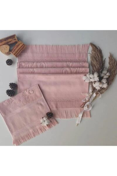 mihriban Pachet de 2 prosop din catifea brodat cu franjuri etamină brodat cu punct de cruce Mysoft pentru mama și fiica