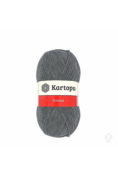 Kartopu Crystal K1002 5 Pieces Fiber Thread Hand Knitting Thread Dark Gray