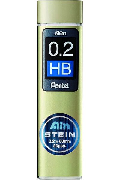 Pentel C272W-Hb Hi-Polymer Ain Stein Min 20 Piece Tube, 0.2 mm