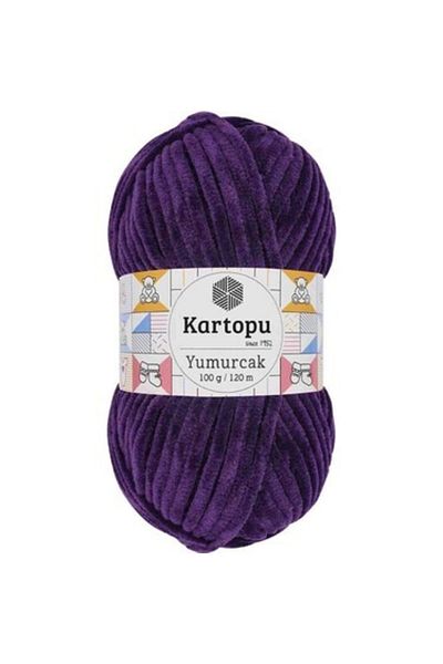 Kartopu Yumurcak K724 5 Pieces Velvet Thread Dark Purple
