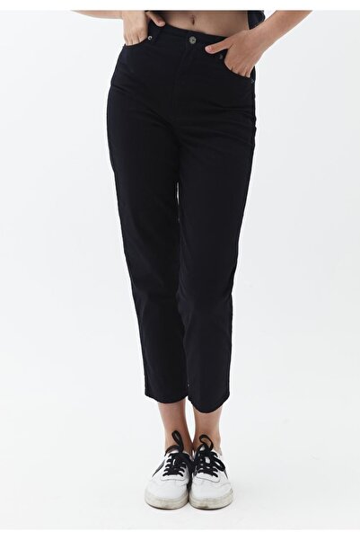 DRC trend Μαύρο Mom Jeans Lycra Colorfast Μαύρο Extra Comfortable Mom Jeans