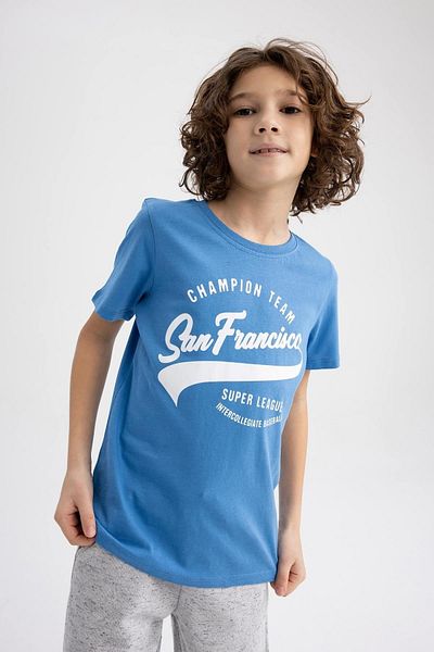 DeFacto Tricou cu mânecă scurtă imprimat cu decolteu turn pentru băiat Z8002a623sm