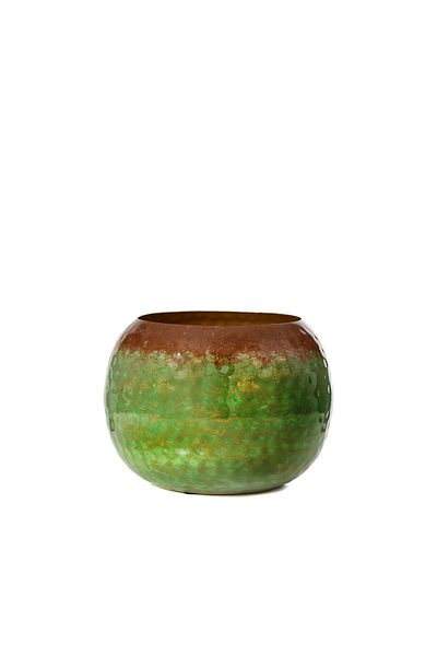 Le Atölye Bianco Copper Look Metal Vase 20cm