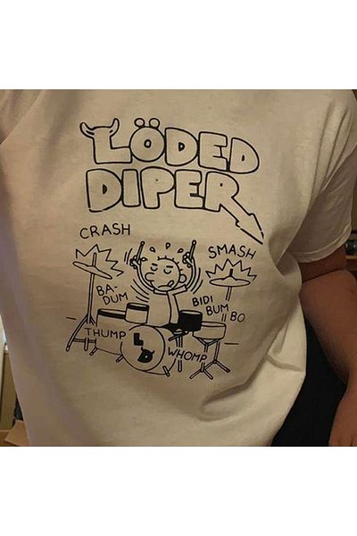 Gofeel Loded Bottoming Print White Color Harajuku Women's Crop Blouse T-Shirt