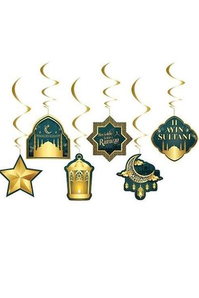 Hayaller Dükkanı 6 Lı Tavan Sarkıt Süs 11 Ayın Sultanı Ramazan Süsleme Ev Dek...