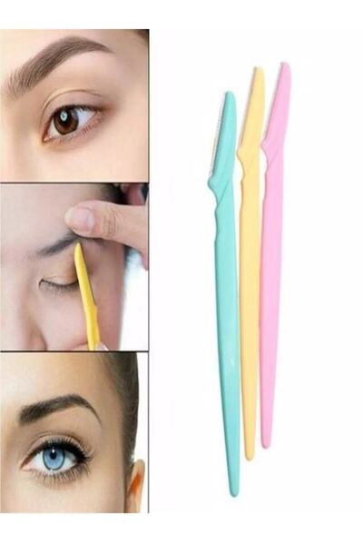 optana 3'lü Kaş Düzeltici Şekillendirici Jilet Epilatör Yüz Kaş Usturası Bıyık Alma Kıl Tüy Kadın Jileti