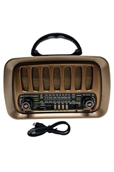 ataşbey Everton Rt-870 Nostalji Müzik Kutusu, Bluetooth, Usb/sd/aux/fm 3 Band...