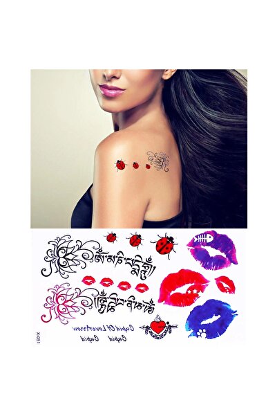 Everglow Jewelry Yazılı Dudak Dövme Sticker