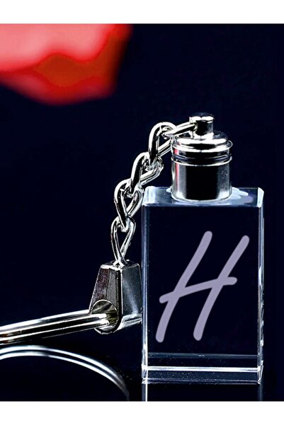 MERTKRİSTAL Breloc cu litera H, breloc cu litere, breloc cu sticlă gravată